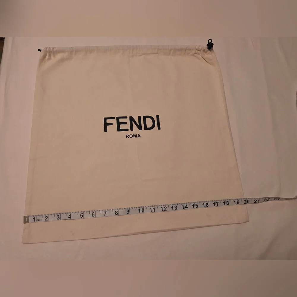 Fendi Roma Large Beige Drawstring Dust Bag – Authentic Storage Bag